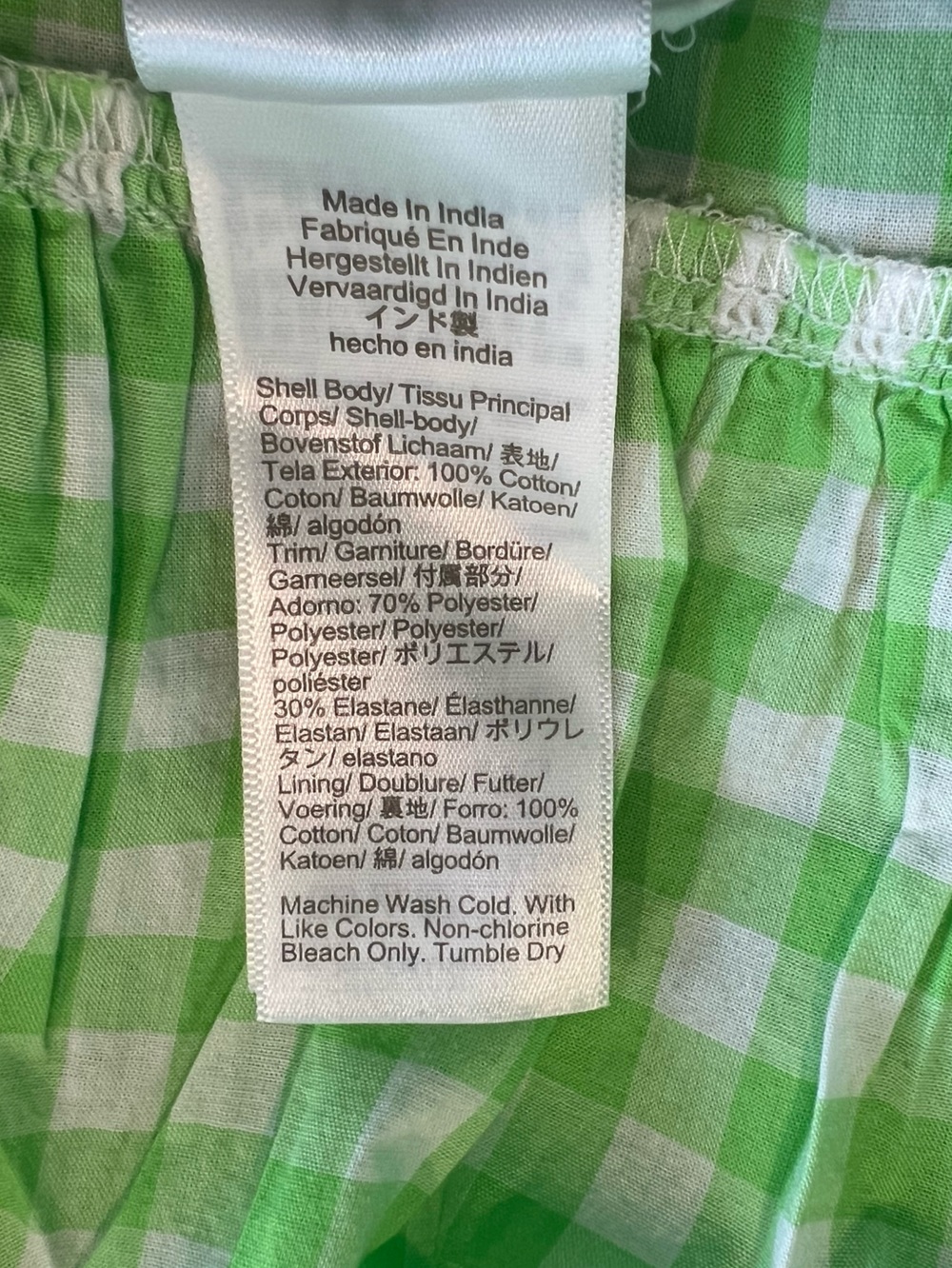 J Crew Smocked Sleeveless Tiered Midi Dress XS Gingham Green White - Picture 8 of 8